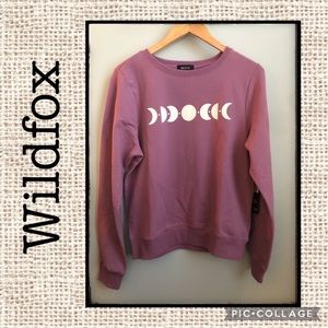 NWT Wildfox Moon Phases Sweatshirt in Grap…